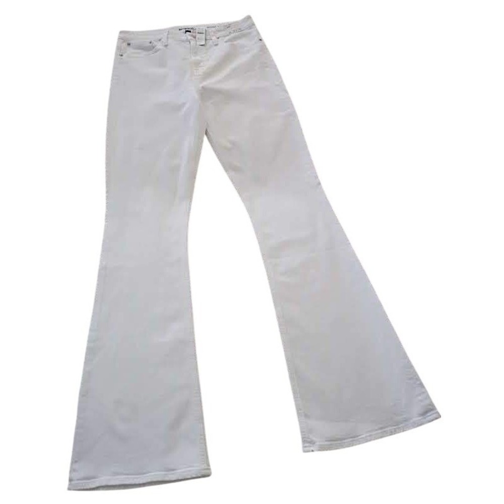 NWT J.Crew White TALL Skinny Flare Jeans High Rise‎ 99% Cotton Denim 29x36T $158